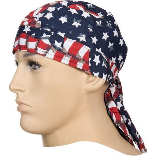 Elmag - Hitzekopfschutz Bandana "USA flag" aus Baumwolle, KopfØ 46-68 cm, WELDAS 23-3604 (59176)