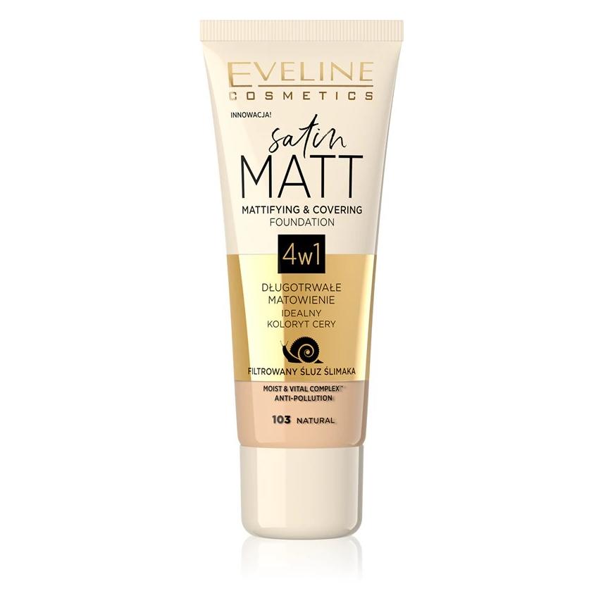 Eveline, Stichting, Satin Matte Foundation Matujący Podkład Do Twarzy 103 Naturel 30ml (Natuurlijk)