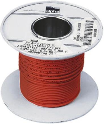 Produktbild AlphaWire Aderleitung AWG18 orange UL1007 (30 m)