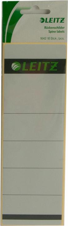 Leitz Folder spine label, 61 x 192 mm, short, wide, grey suitable for standard and hardboard