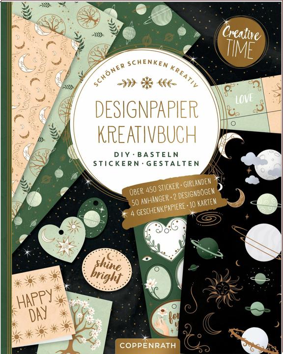 Designpapier-KreativbuchSparkle&Stars (Deutsch, Susanna Hatkemper, 2025)