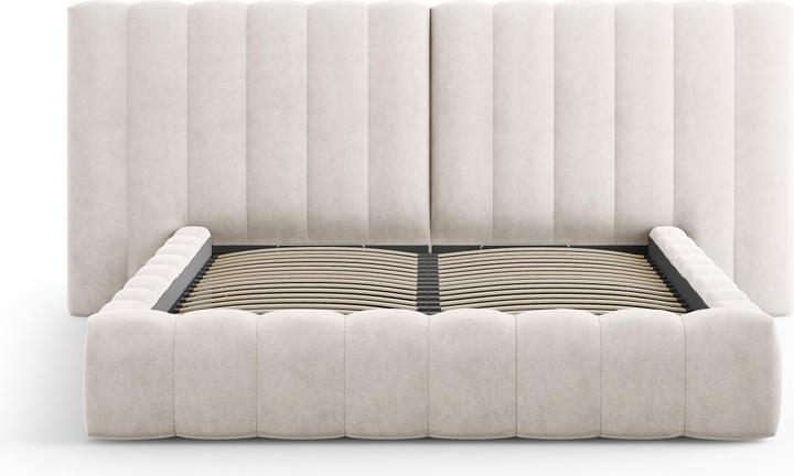 Actual product image Micadoni Storage Bed With Double Headboard, "Kelp", 230x250x100Made in Europe (160 x 200 cm)