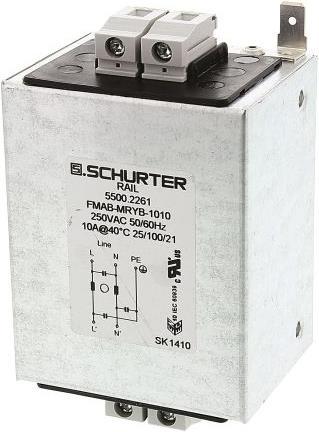 Schurter FMBB DIN RAIL 3A 3-Phase Line Filter