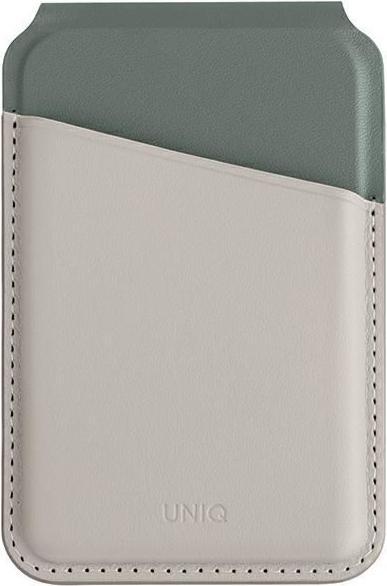 Image du produit Uniq Lyden DS magnetyczny portfel RFID i stojak na telefon beżowo-zielony/ivory-lichen green