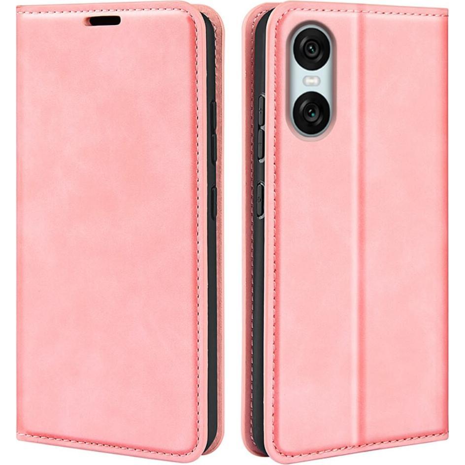 Cover-Discount Sony Xperia 10 VI - Stand Flip Case Hülle (Sony Xperia 10 VI), Smartphone Hülle, Rosa
