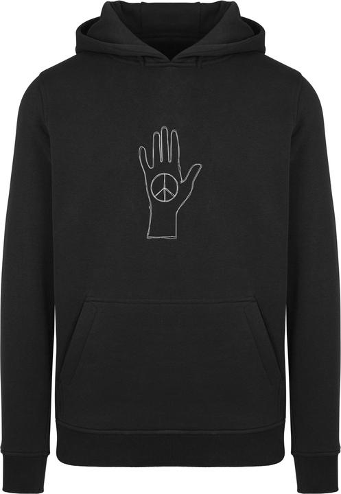 Produktbild Merchcode Peace - Scribble Hand Black Heavy Hoody - 161335 (S)