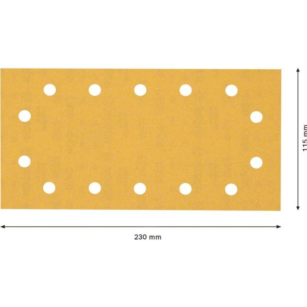 Thumbnail - Bosch Professional Zubehör, Schleifmittel, EXPERT C470 Schleifpapier mit 14 Löchern für Schwingschleifer, 115 x 230 mm, ...