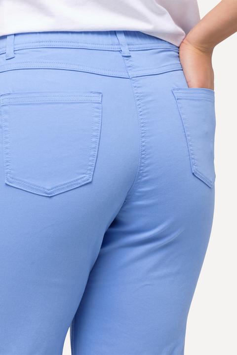 Immagine prodotto Ulla Popken Jeans modello Mary in tessuto elasticizzato con taglio della gamba ampio e orlo sfrangiato (42)