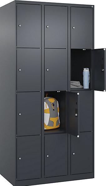 Actual product image kaiserkraft 4-compartment locker Evolo PLUS (90 x 50 x 185 cm)