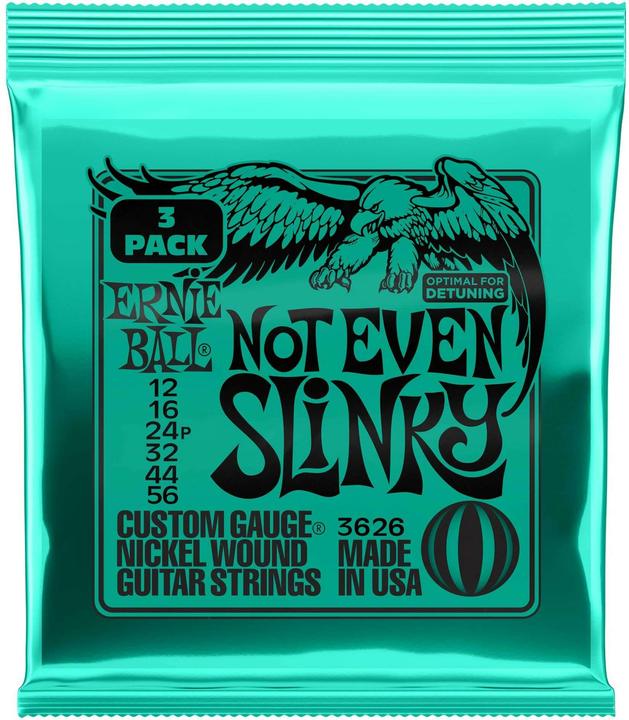 Produktbild Ernie Ball Saitensatz, Slinky Nickel, Not Even 12-56, 3er-Pack (6x, E-Gitarre, 0.06")