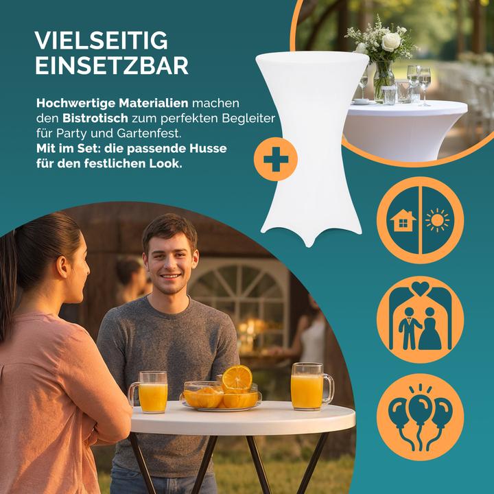 Image du produit Casaria Mange-debout avec housse (Ø 72 cm)