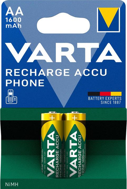 Produktbild Varta Recharge Accu Phone (2 Stk., AA, 1600 mAh)