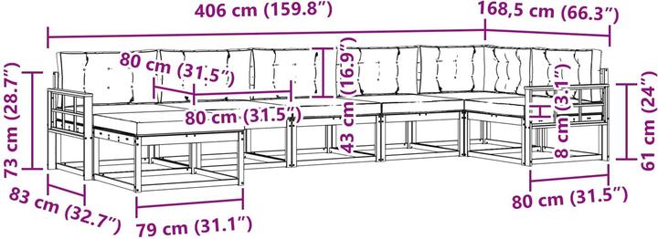 Produktbild vidaXL Outdoor-Sofa