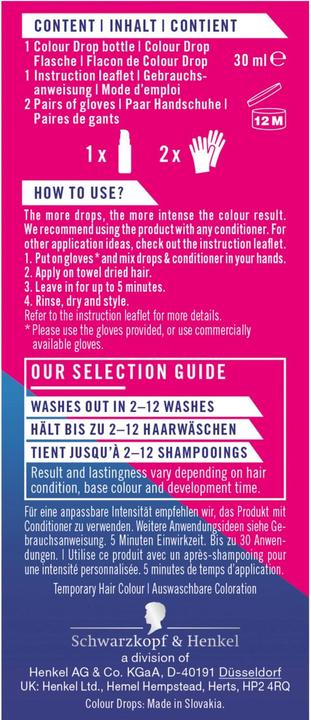 Image du produit Schwarzkopf Live Gouttes de couleur temporaires (Pink)