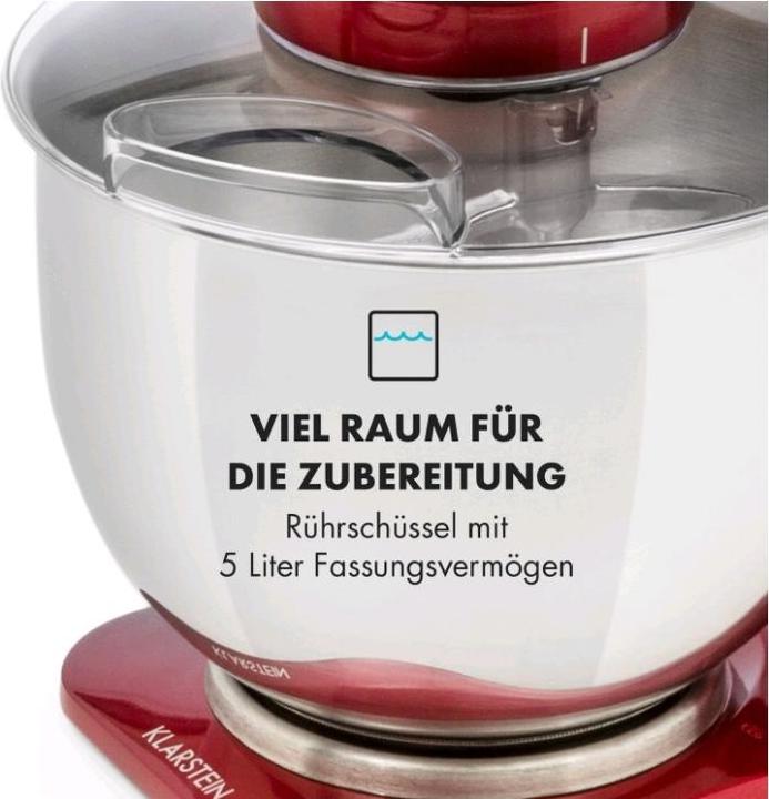 Actual product image Klarstein Curve Food Processor Red (1000 W)