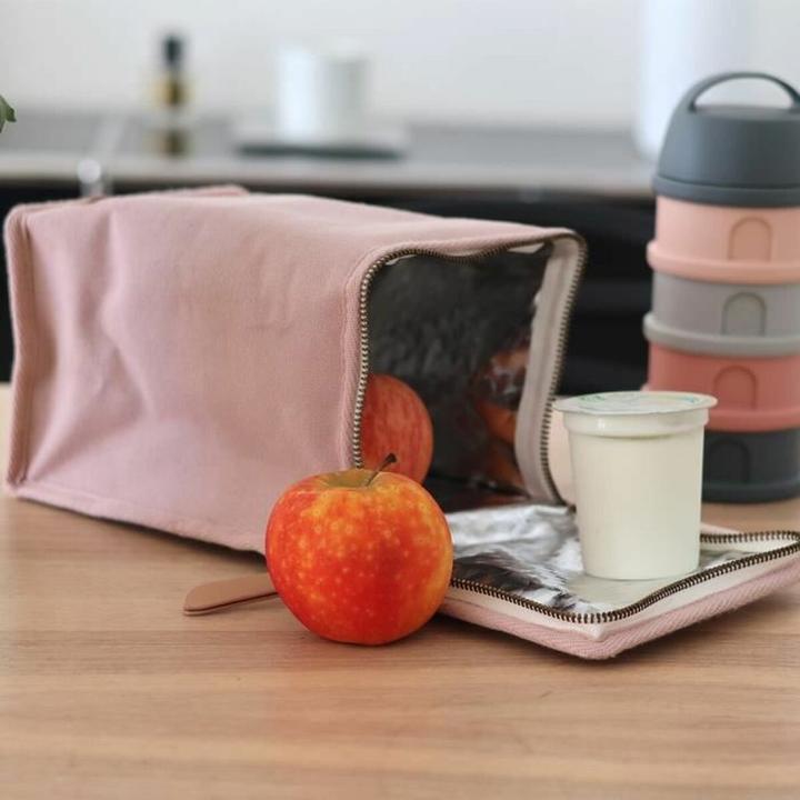Actual product image Beaba Insulated bag for baby food canvas pink