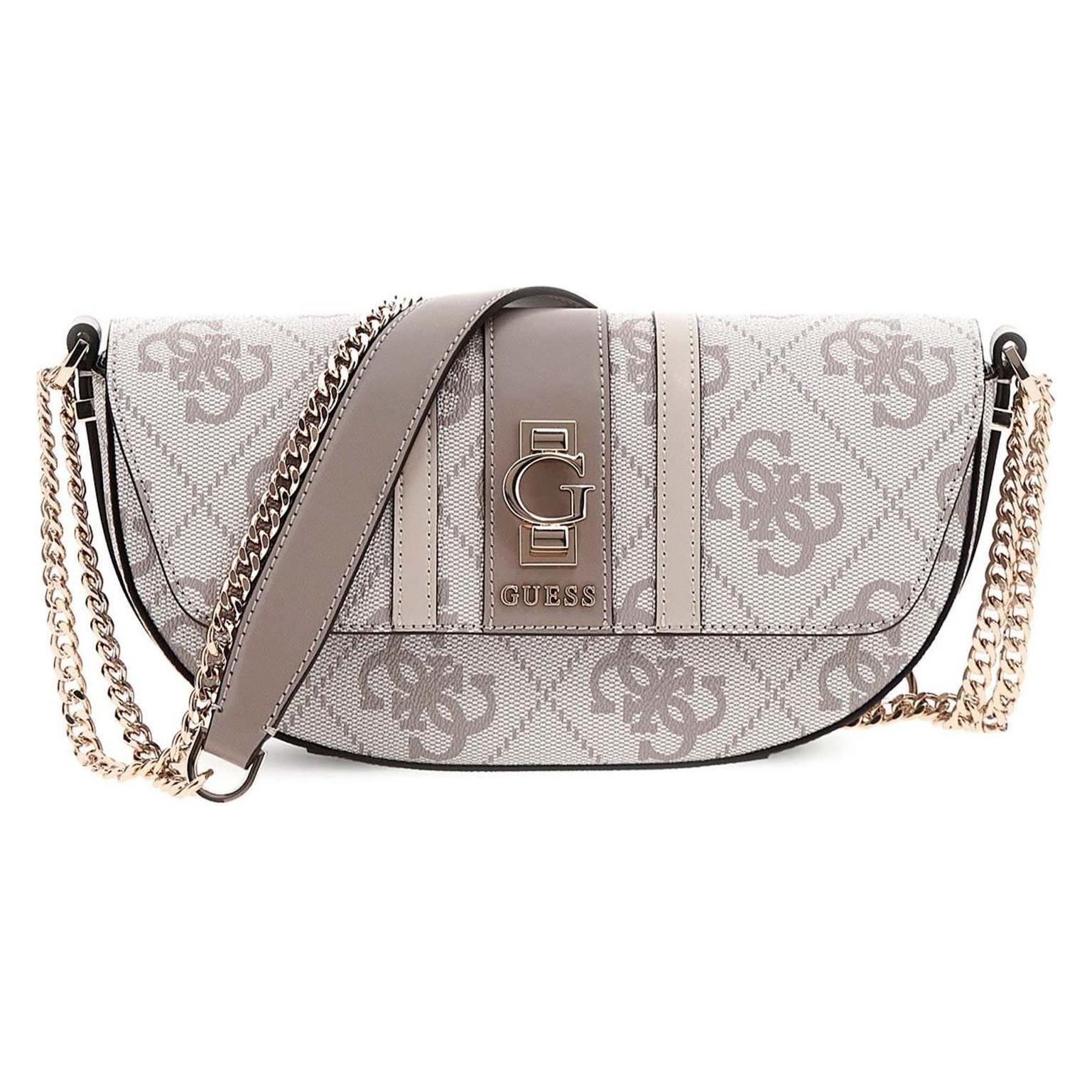 Guess, Damen, Handtasche, Erenia Convertible Crossbody Flap, Weiss, Braun