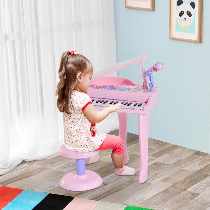 Image du produit Homcom Piano pour enfants avec tabouret (Anglais)