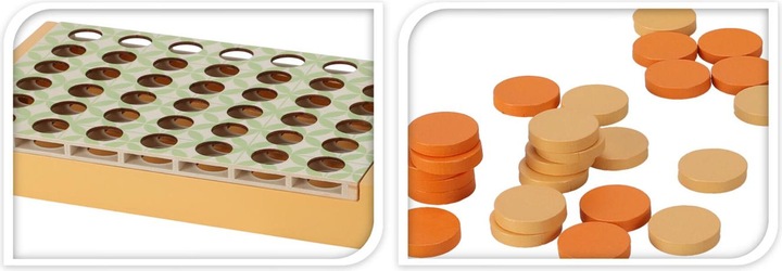 Produktbild Holzbrettspiel „Vier in einer Reihe“.