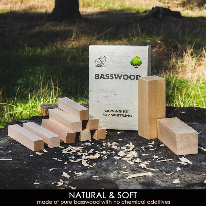 Productafbeelding Beaver Craft Linde houtsnijblokken 10 stuks