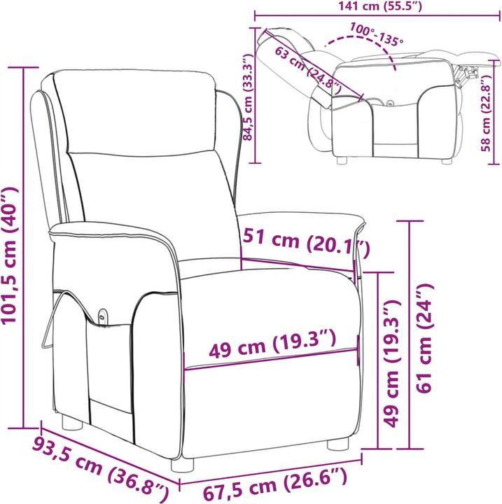 Image du produit vidaXL Moderner Massagesessel