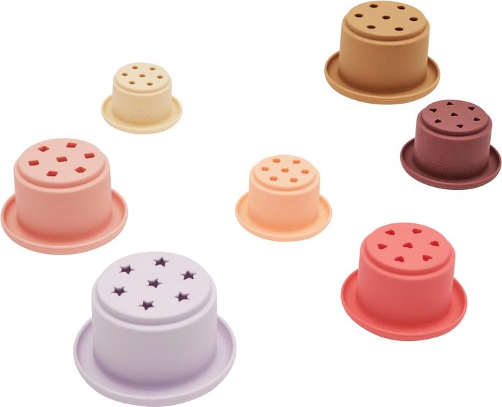 Actual product image OYOY Mini Tawa 7-piece stacking toy, cherry red/beige