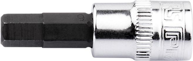RS PRO Vierkant Steckschlüsseleinsatz, 6mm, Sechskant Abtrieb, Länge 37 mm (6 mm)