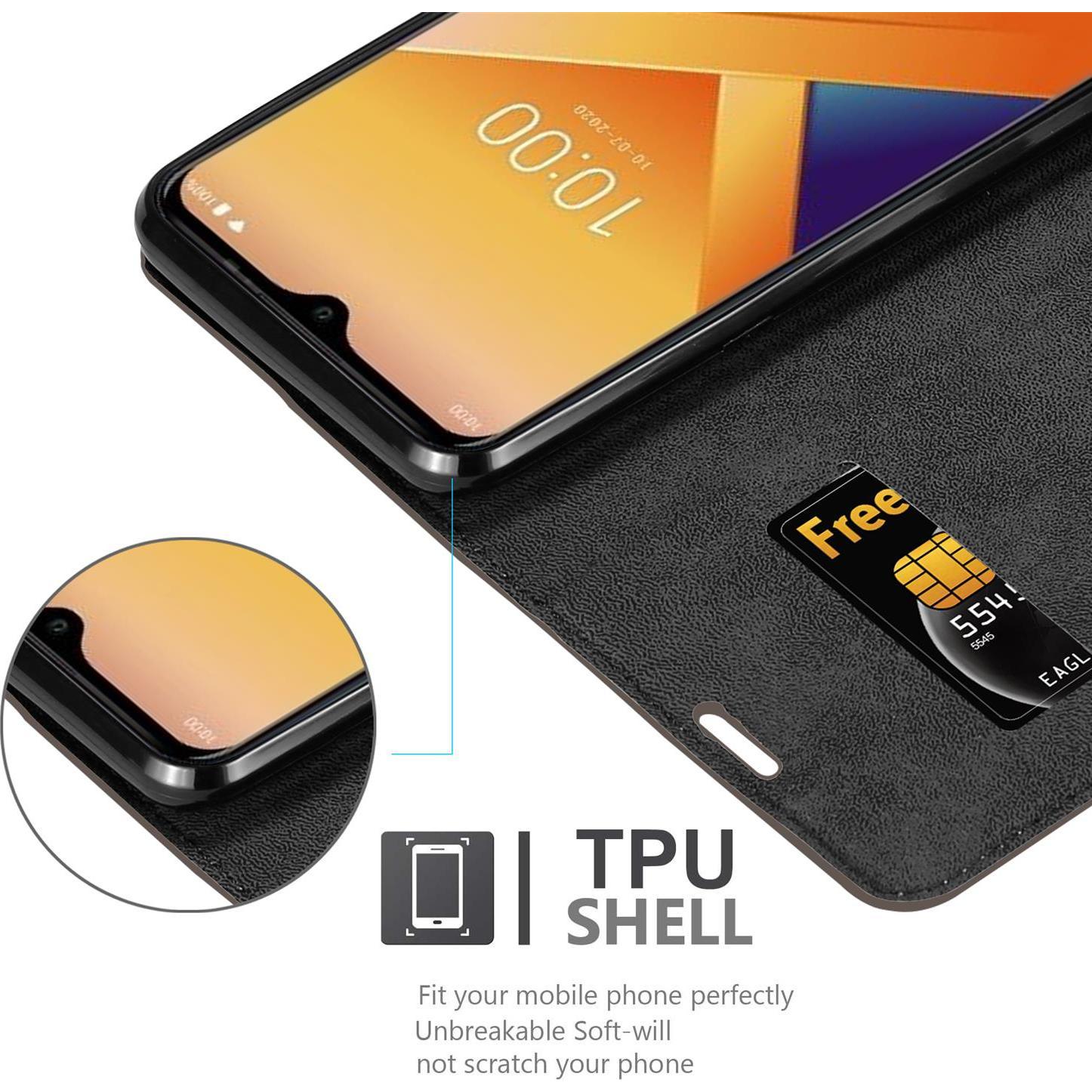 Thumbnail - Cadorabo Book Invisible Magnet Cover (Wiko Y81), Smartphone Hülle, Braun