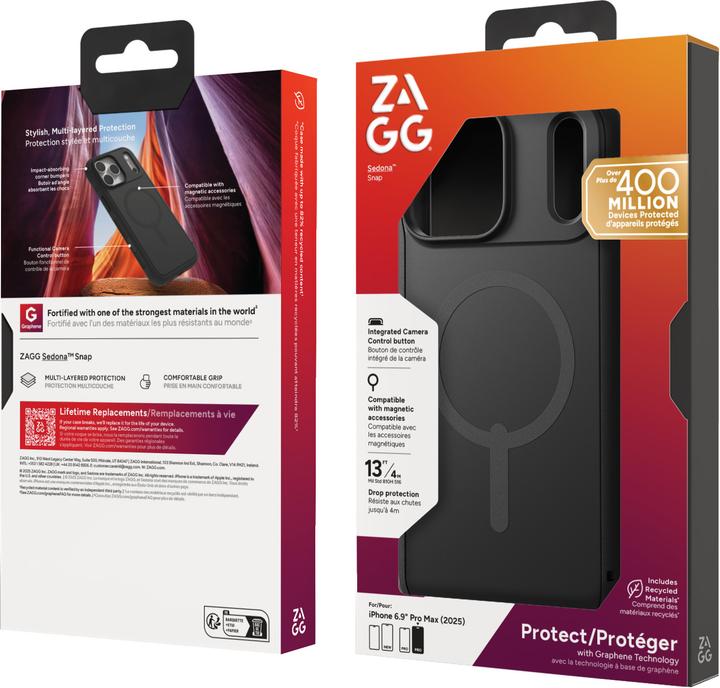 Immagine prodotto Zagg Case für Apple iPhone 17 Pro Max Sedona Snap flood black (Apple iPhone 17 Pro Max)
