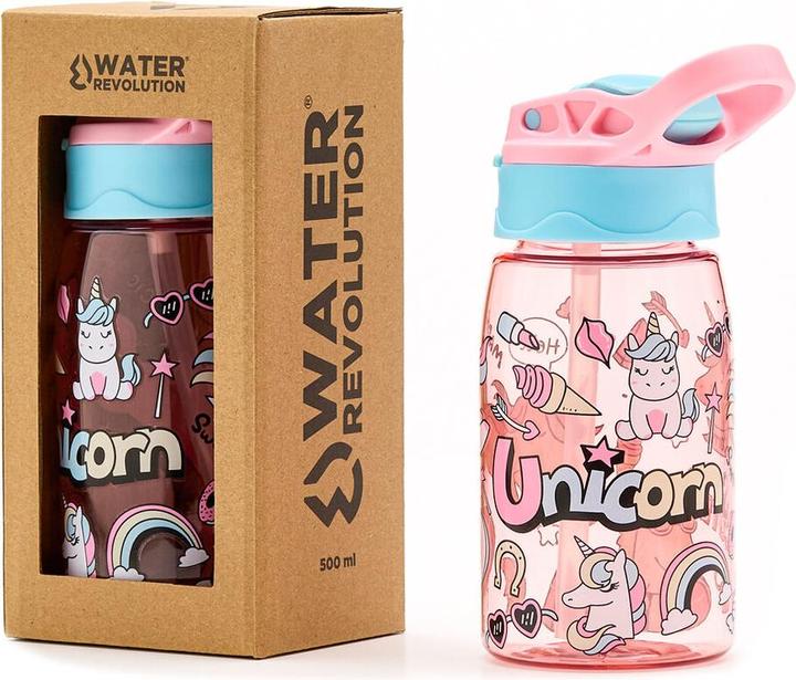 Water Revolution tritan Unicorn bottle 500ml