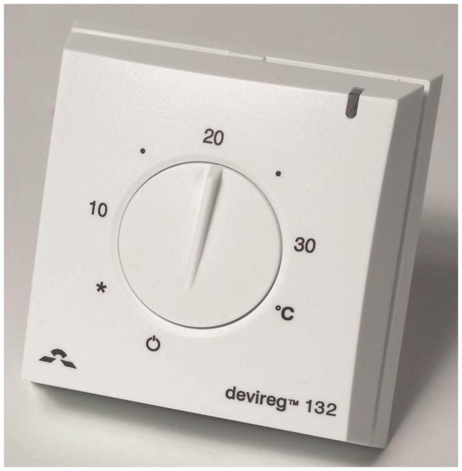 Actual product image Danfoss Thermostat DEVIreg 132 140f1011 w. NTC room and cable f. 3m pure white