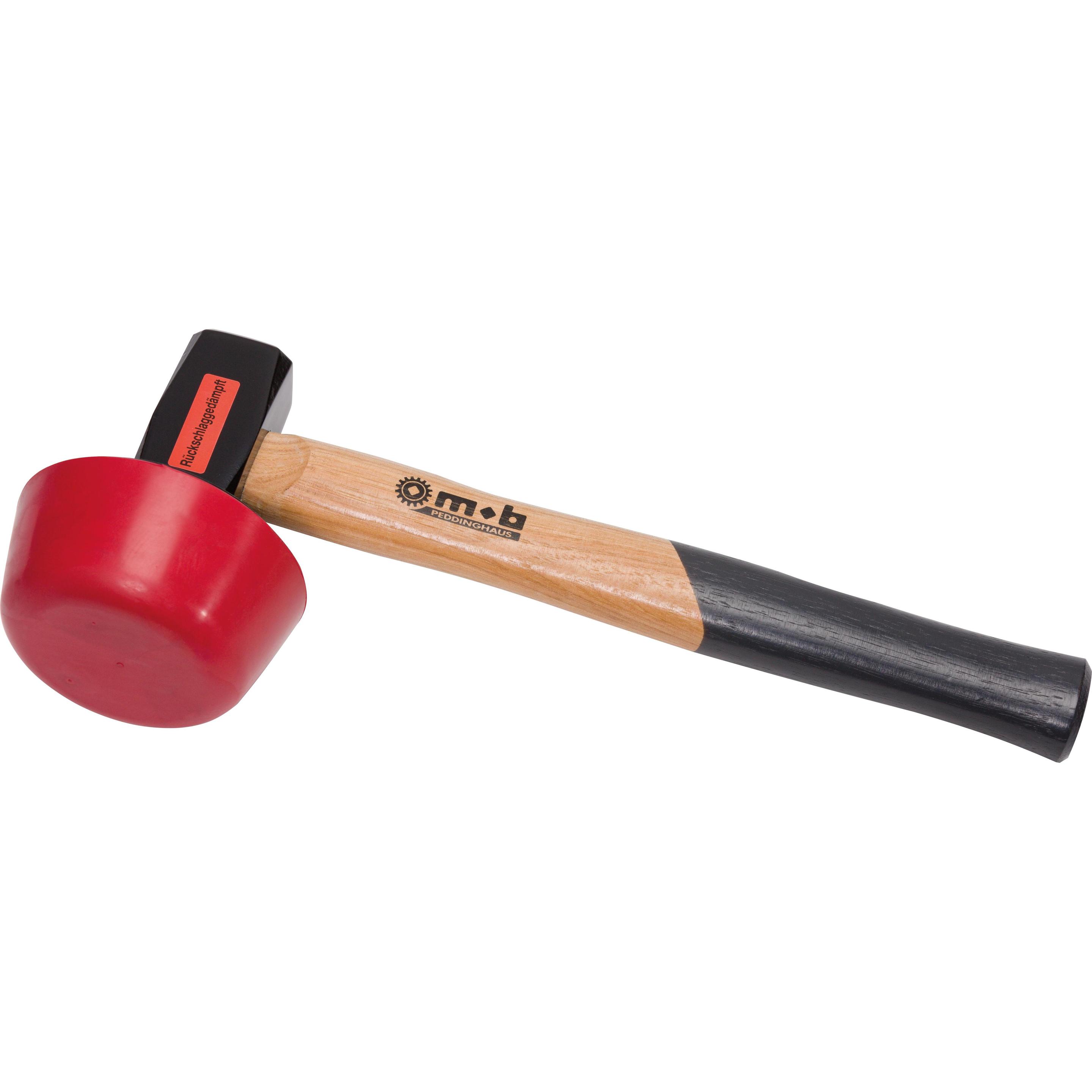 Peddinghaus, Hammer, Plattenlegerhammer 'Komfort' mit Eschenstiel auswechselbarer Spezial-Gummiaufsatz (2350 g)