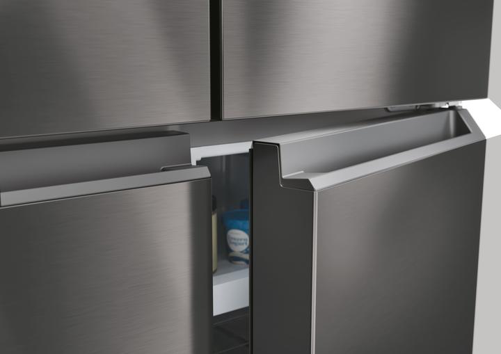 Produktbild Haier HCR3818ENMD Side-by-Side Kühlkombination Freistehend 467 l E Grau (467 l)