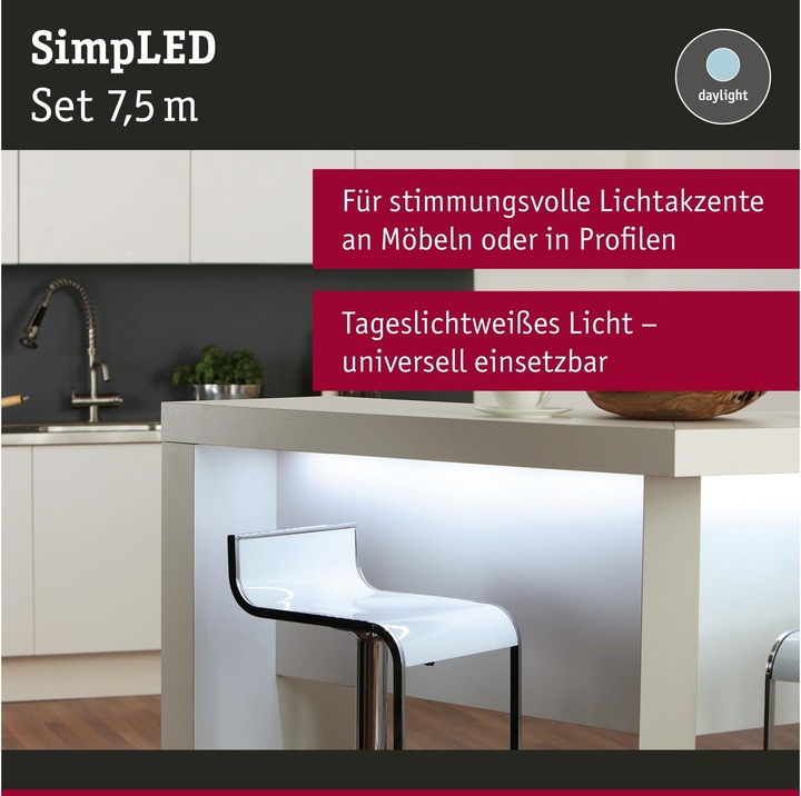 Produktbild Paulmann SimpLED Stripe Set (Tageslicht, 750 cm, Indoor)