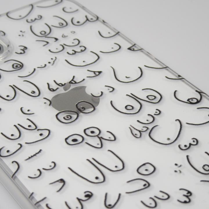 Actual product image PhoneLook Cover it Silicone Cover Funny Cartoon Breasts Tattoo (Apple iPhone 13 Pro Max)