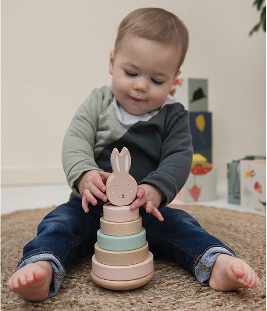 Actual product image Trixie Baby Wood stacking toy