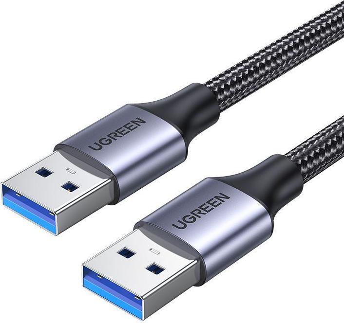 Ugreen USB3.0 cable Male USB-A to Male USB-A 2A, 1m (black) (1 m, USB 3.0)