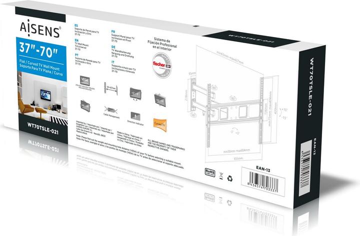 Produktbild Aisens WT70TSLE-021 (Wand, 70", 35 kg)
