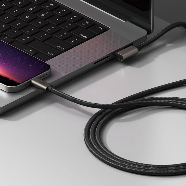 Actual product image Ringke 3.2 gen. 2x2 USB-C, PD 3.1 240W 2m angled cable - black (2 m, USB 3.2 Gen 2x2, 240 W)