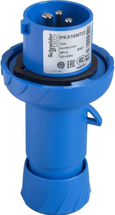 Produktbild Merlin Gerin Kabelstecker 16A MALE IP67 230V 3P (IEC 60309)