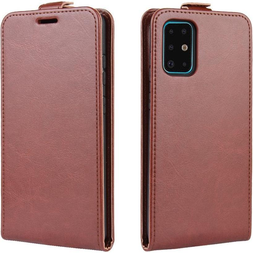 Cover-Discount Galaxy S20+ Plus - Klassisches Leder Flip Case vertikal braun (Samsung Galaxy S20+), Smartphone Hülle, Br...