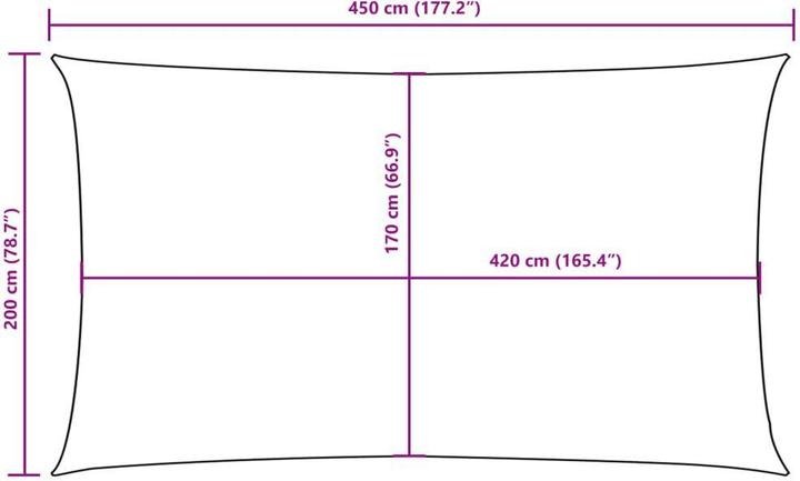 Produktbild vidaXL Sonnensegel (200 x 450 cm)