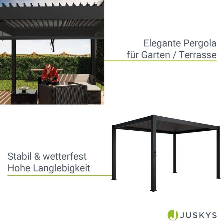 Immagine prodotto Juskys Lamellendach Tahiti (392 cm, 300 cm)