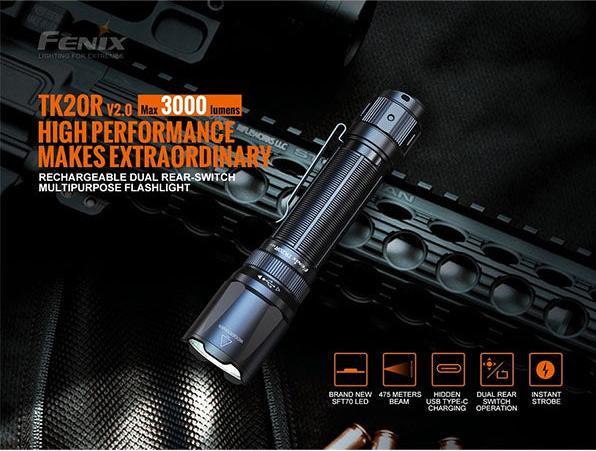 Actual product image Fenix TK20R V2.0 LED Flashlight (15.20 cm, 3000 lm)
