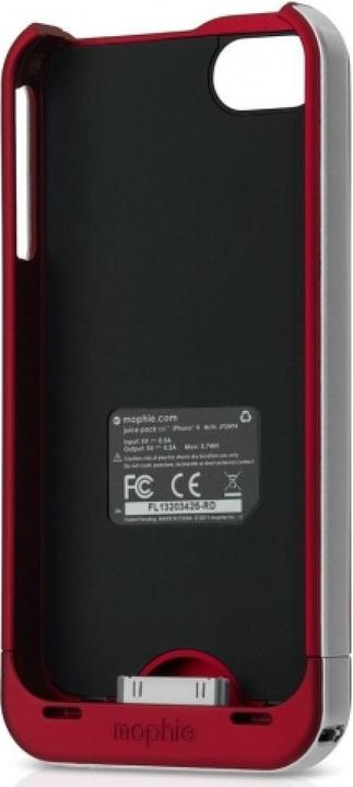 Actual product image mophie Juice Pack Air Rechargeable iPhone 4/4S Cover red (PRODUCT) RED (Apple iPhone 4, G4s)