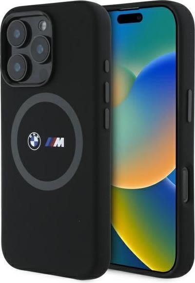 Immagine prodotto BMW BMHMP16X23SROK Custodia rigida iPhone 16 Pro Max 6,9" in silicone M Anello stampato MagSafe (Apple iPhone 16 Pro Max)