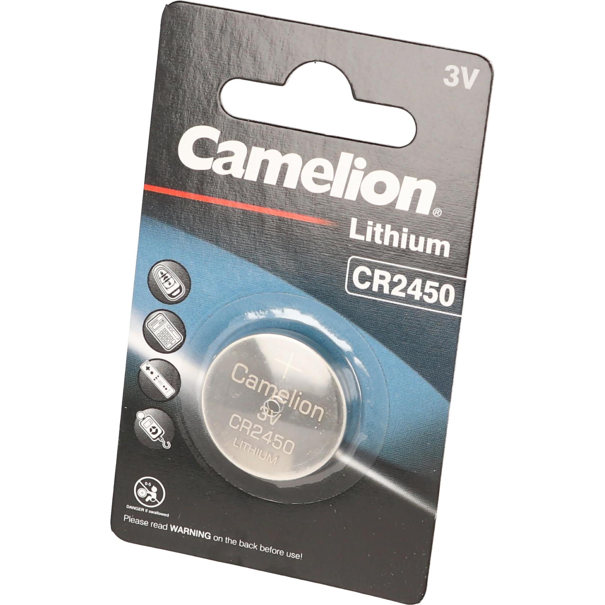 Thumbnail - Camelion CR2450-BP1 - Einwegbatterie - CR2450 - Lithium - 3 V - 1 Stück(e) - Knopf/Münze (1 Stk., CR2450, 550 mAh), Batt...