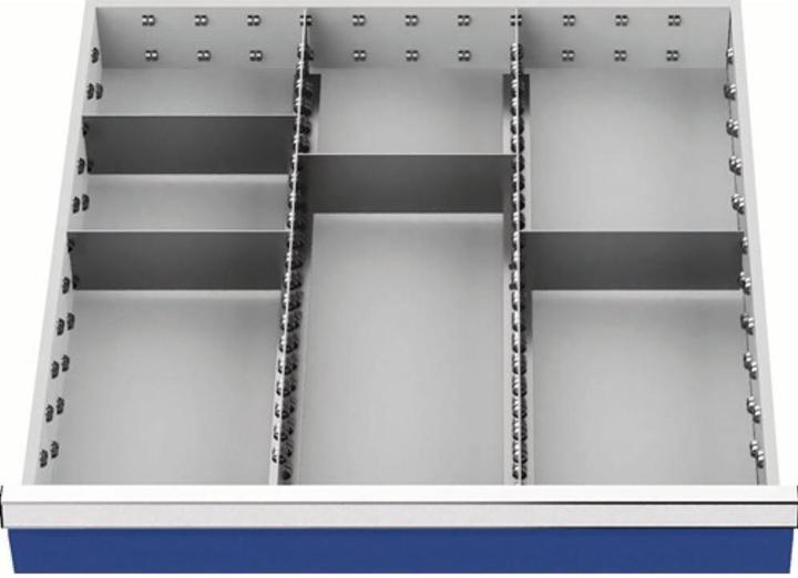 HP Autozubehör Schubladenunterteilungsmaterial Fronthöhe 150 mm 2 Längs-/4 Querteiler (21 cm, 16.50 cm)