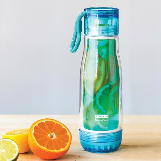 Produktbild ZOKU Trinkflasche Glass Core 475ml Blue (0.48 l)
