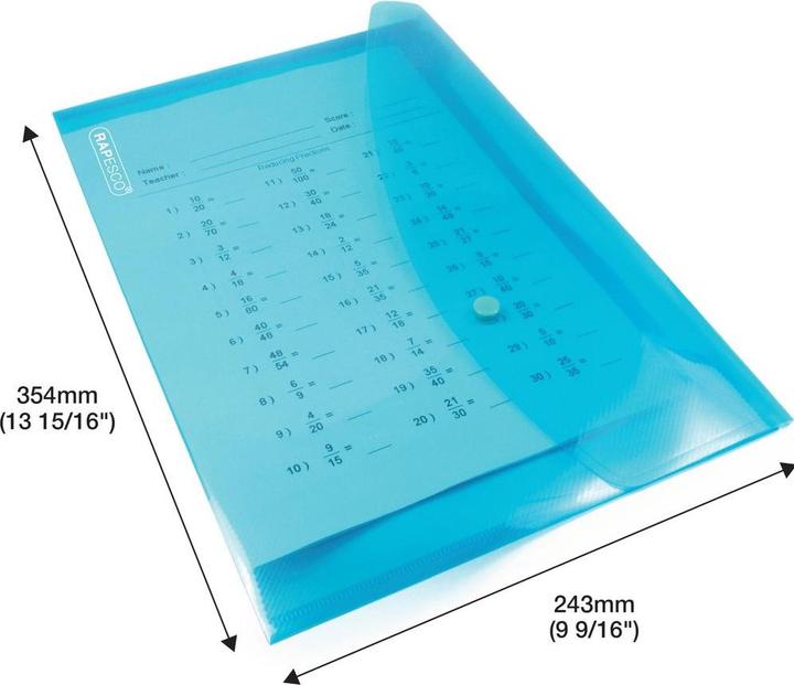 Produktbild Rapesco 5 Dokumententaschen farbsortiert genarbt (A4+, 5x)